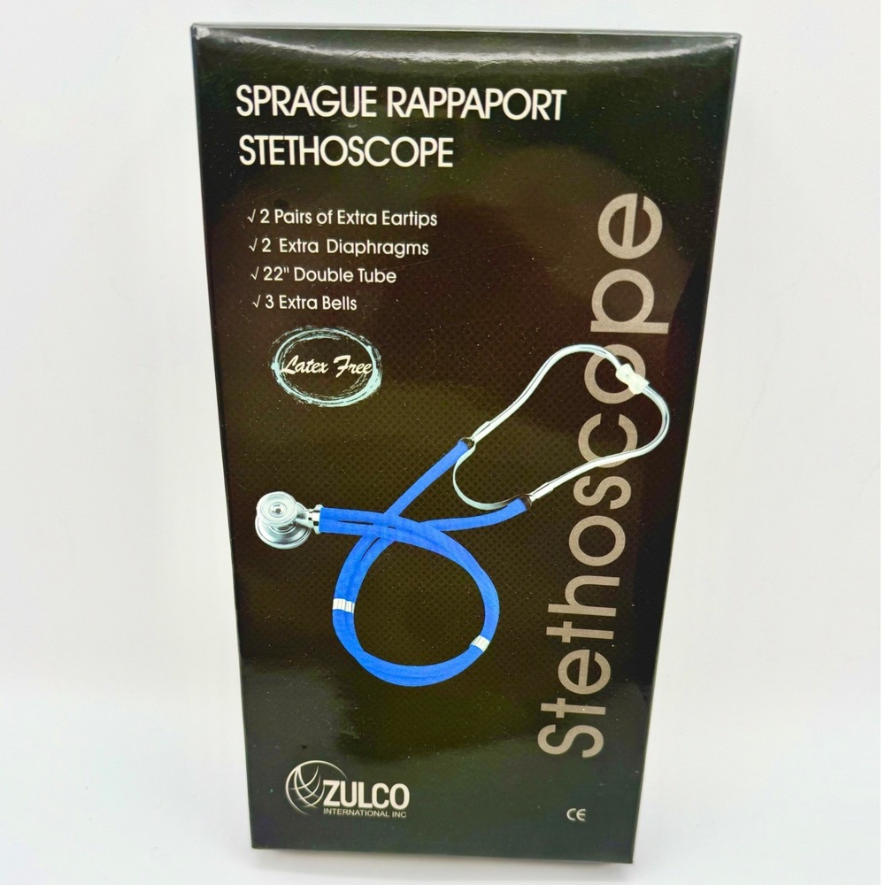 Zulco Sprague Rappaport Stethoscope Purple Double Tube Model 01-0301 NEW